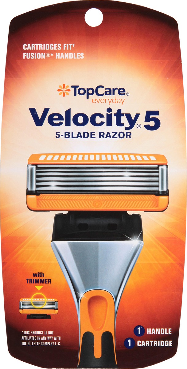 slide 2 of 8, TopCare Everyday Velocity 5 5-Blade Razor 1 ea, 1 ct