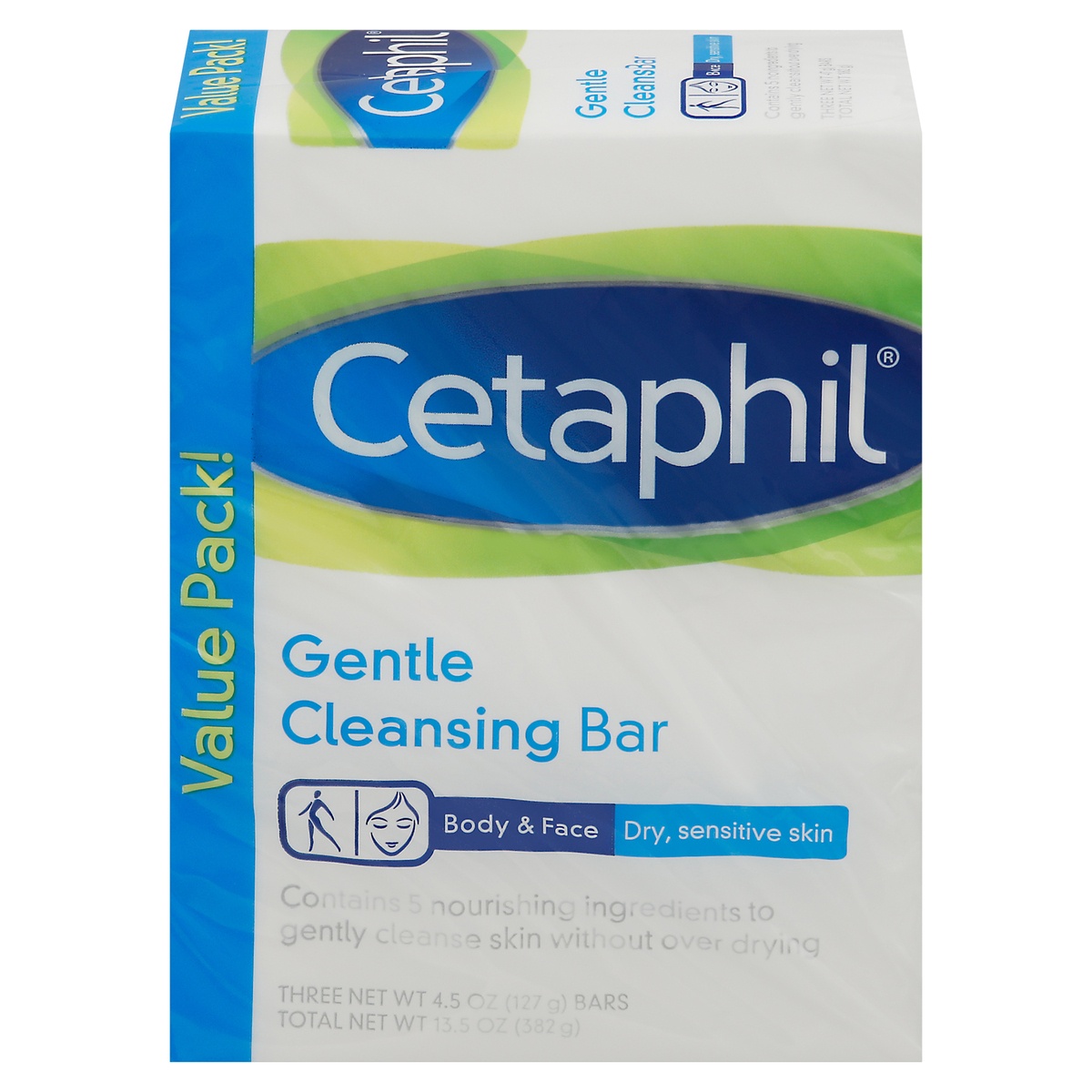 slide 1 of 9, Cetaphil Gentle Cleansing Bars, 13.5 Oz 3 Pack, 