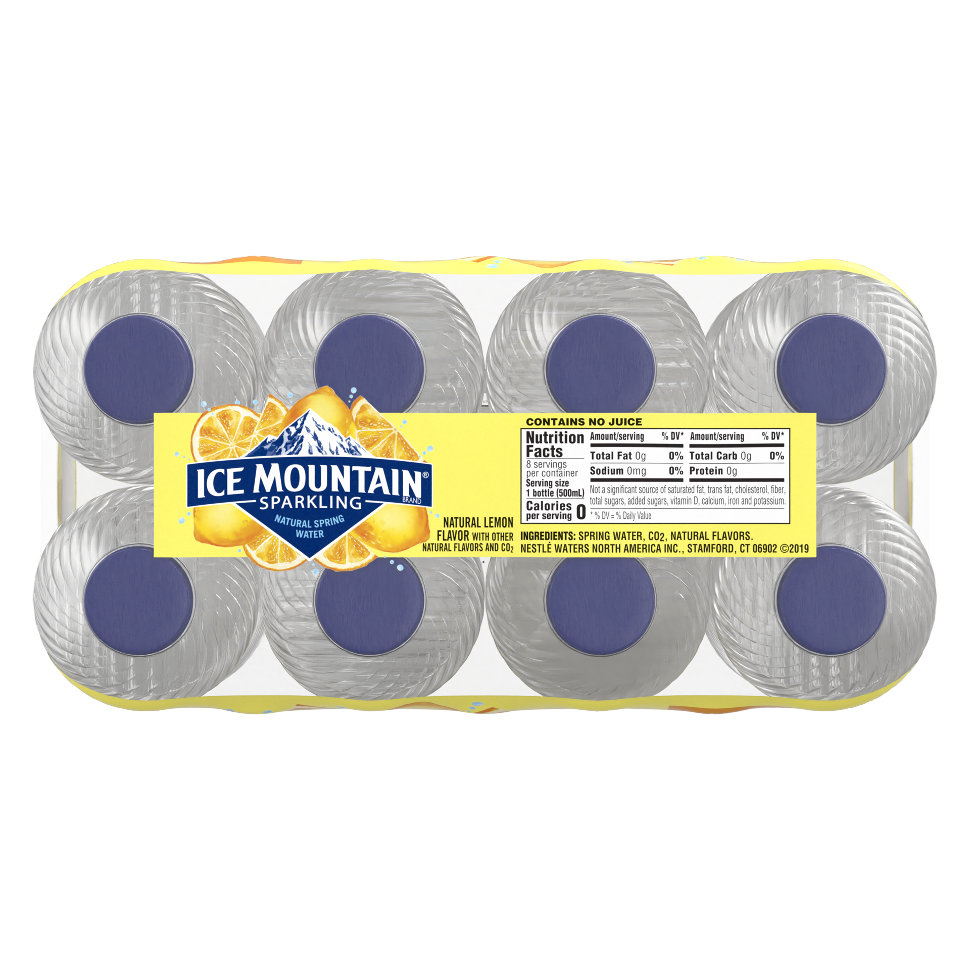slide 2 of 5, Ice Mountain Sparkling Water, Lively Lemon, 16.9 oz. Bottles (8 Count), 16.9 fl oz