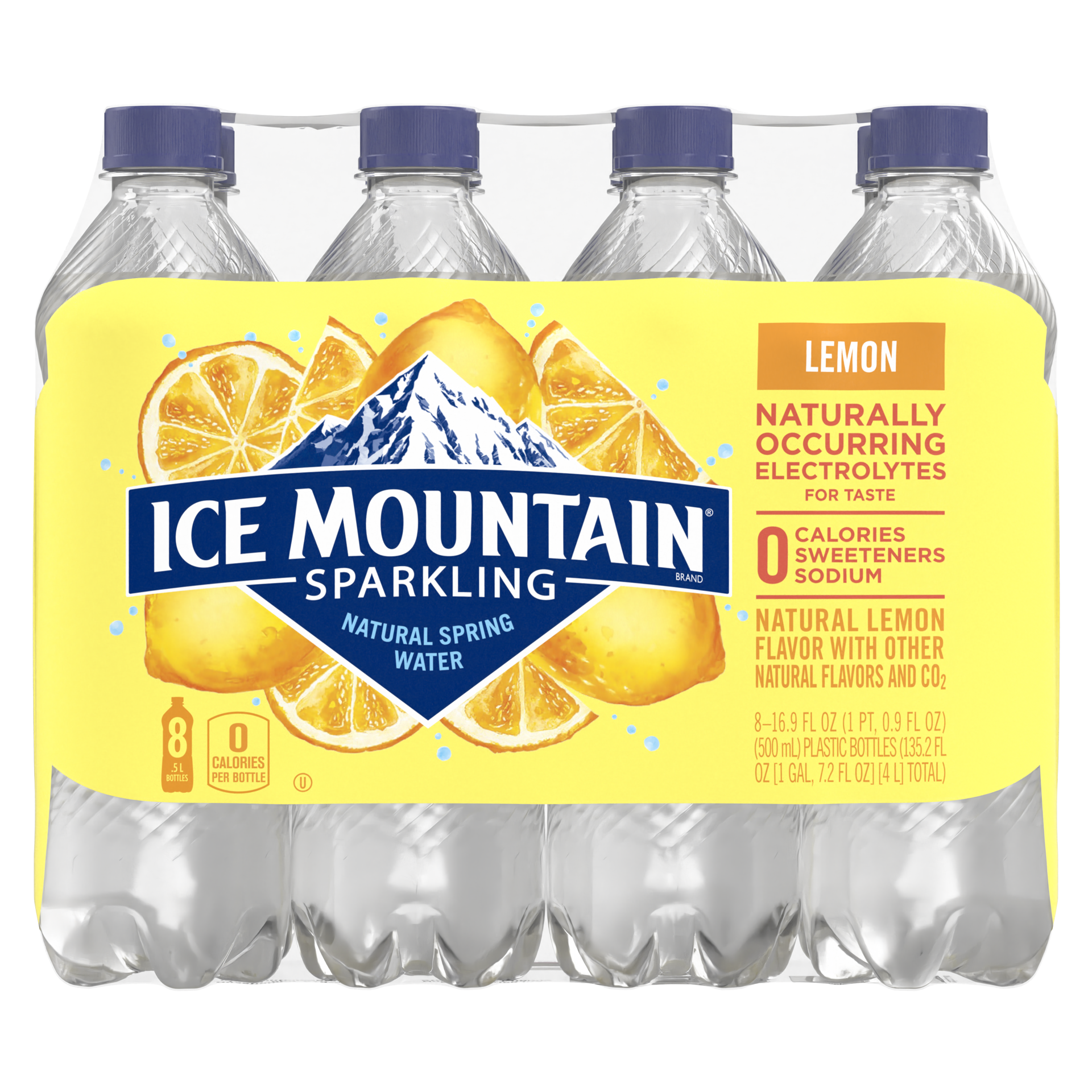 slide 1 of 5, Ice Mountain Sparkling Water, Lively Lemon- 16.9 fl oz, 16.9 fl oz