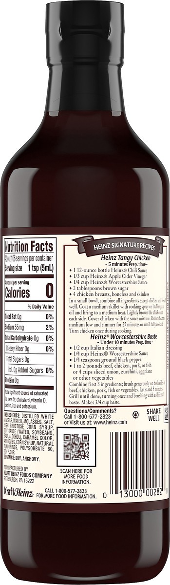 slide 4 of 9, Heinz Worcestershire Sauce, 18 fl oz Bottle, 18 fl oz