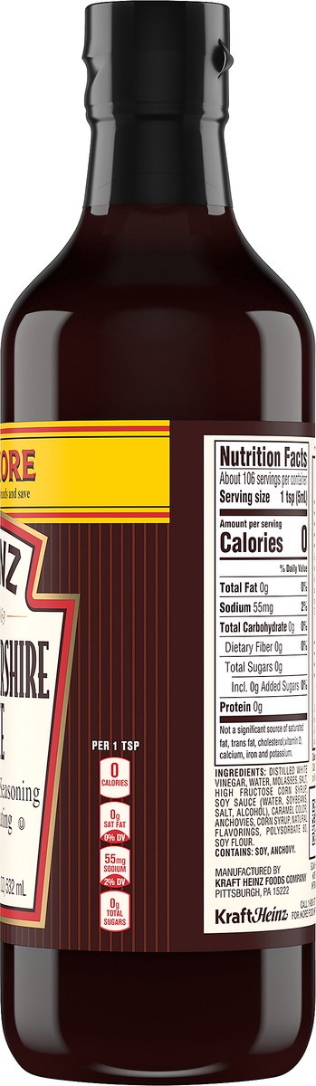 slide 6 of 9, Heinz Worcestershire Sauce, 18 fl oz Bottle, 18 fl oz