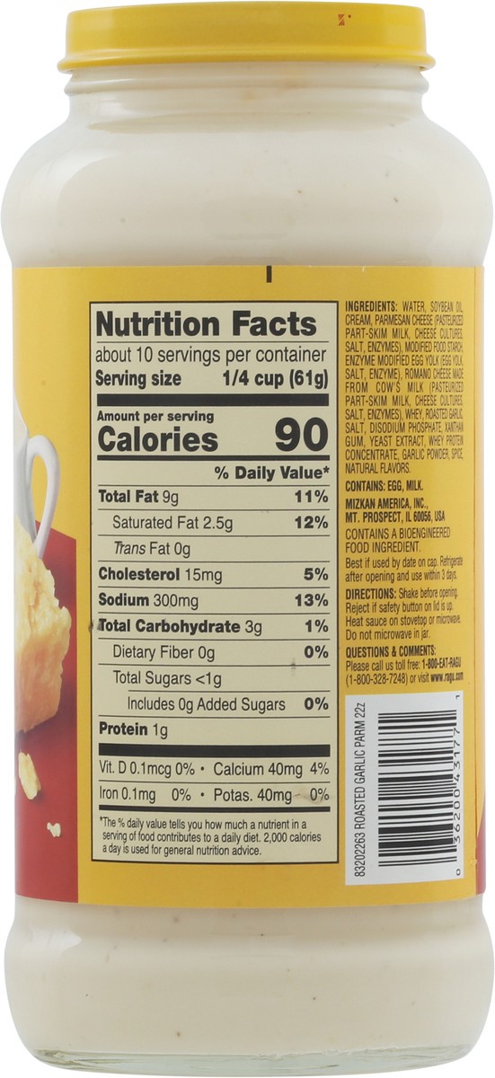slide 11 of 14, Ragu Roasted Garlic Parmesan Sauce 22 oz, 22 oz