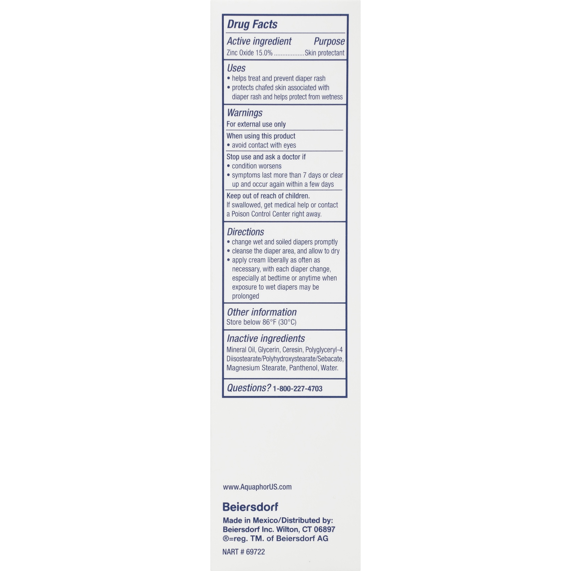 slide 5 of 7, Aquaphor Baby 3-in-1 Diaper Rash Relief Cream - 3.5oz, 