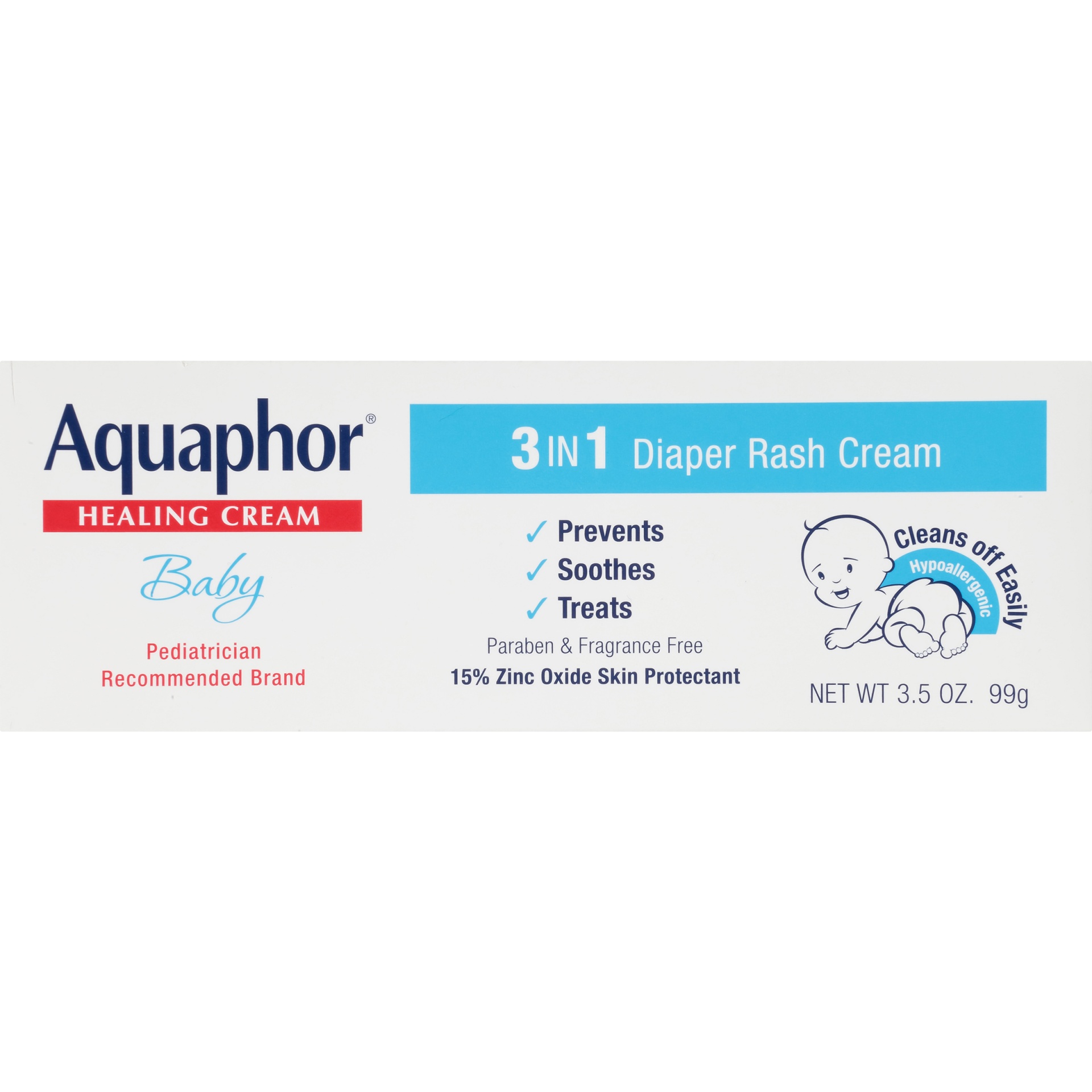 slide 6 of 7, Aquaphor Baby 3-in-1 Diaper Rash Relief Cream - 3.5oz, 