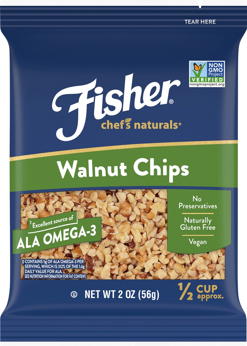 slide 4 of 14, Fisher Chef's Naturals Walnut Chips 2 oz. Bag, 2 oz