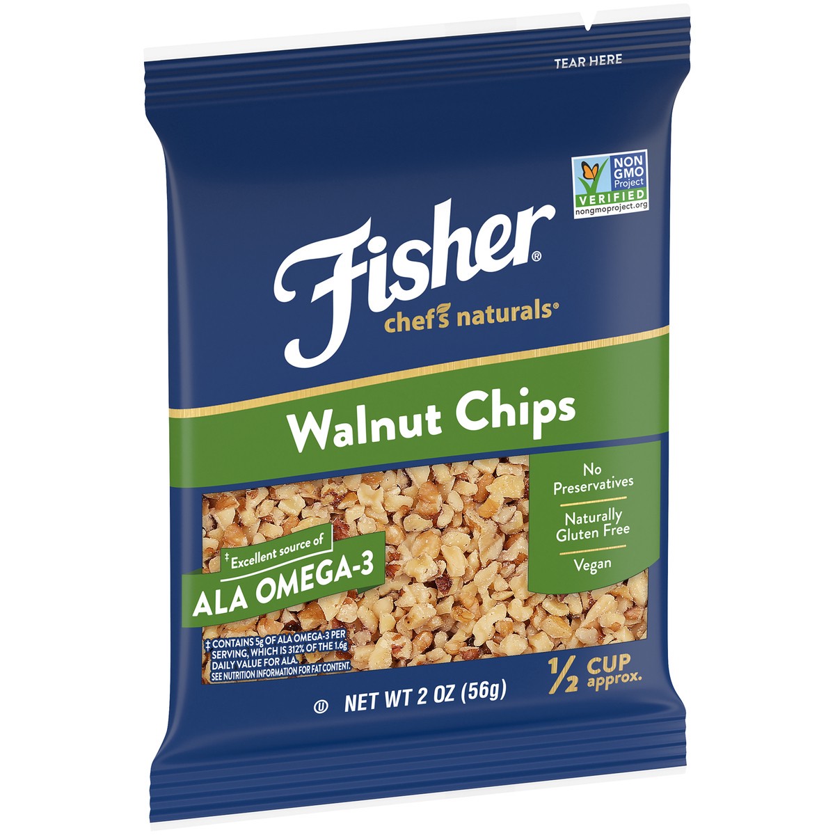 slide 11 of 14, Fisher Chef's Naturals Walnut Chips 2 oz. Bag, 2 oz