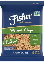 Fisher Chef's Naturals Walnut Chips 2 oz. Bag