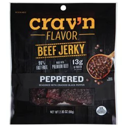 Crav'n Flavor Crav'N Peppered Beef Jerky - 2.85 oz