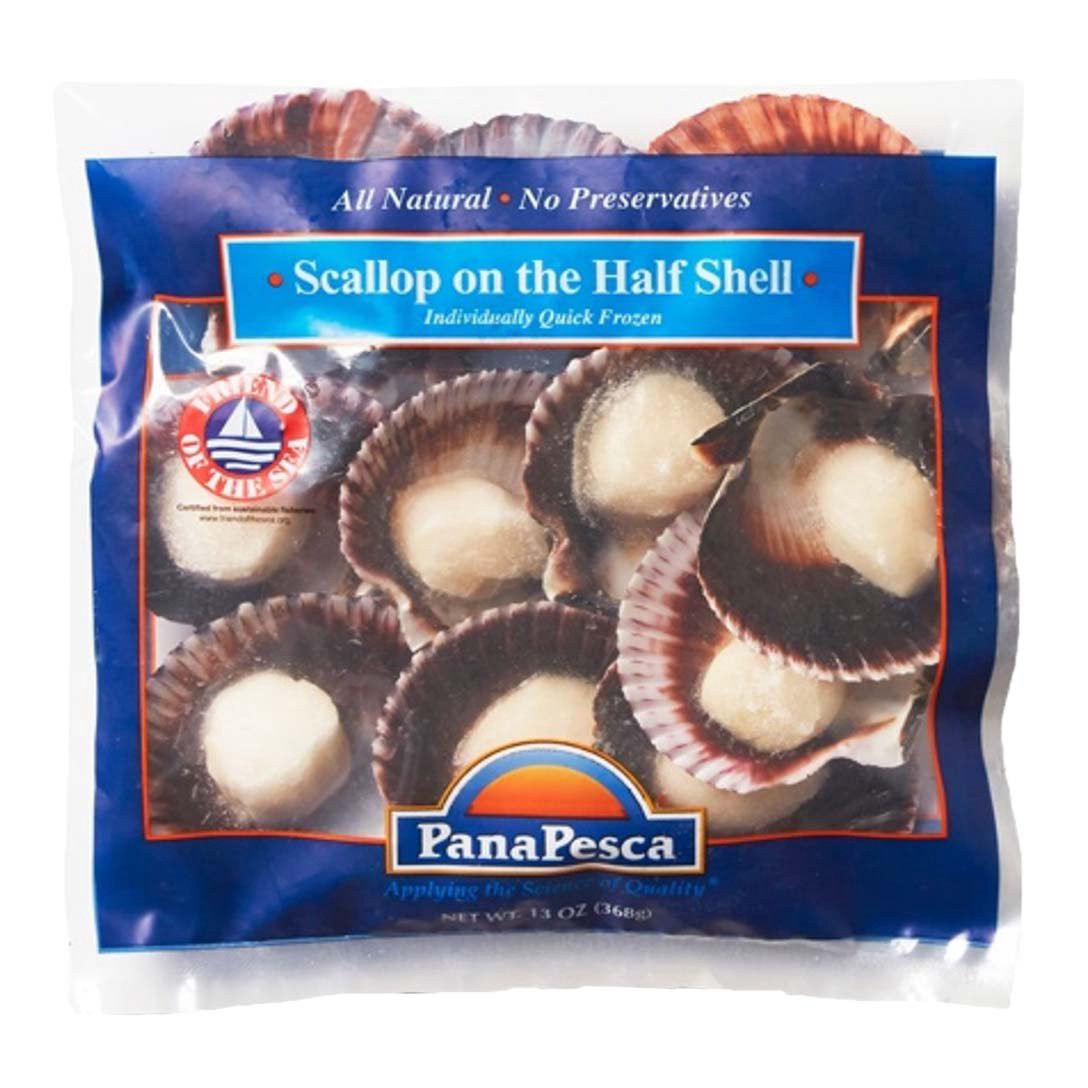 PanaPesca Frozen Scallops on the Half Shell 13 oz Shipt
