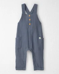 Littleplanet Baby Organic Cotton Gauze Overalls Coastal Blue 12M