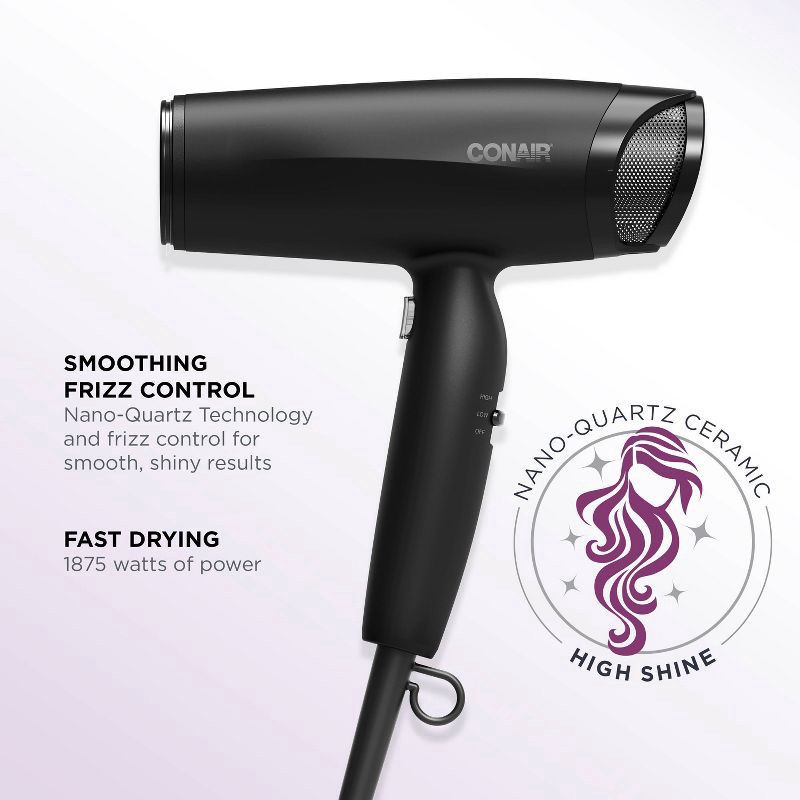 slide 11 of 11, Conair High Shine Nano Quartz Hair Dryer - 1875 Watts, 1 ct