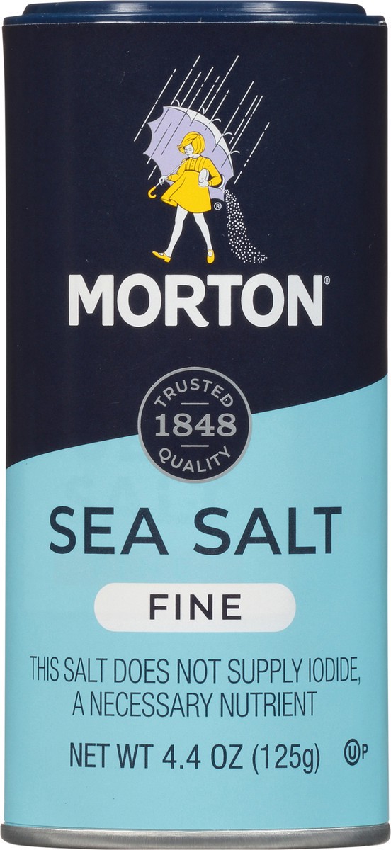 slide 12 of 12, Morton Fine Sea Salt 4.4 oz, 4.4 oz