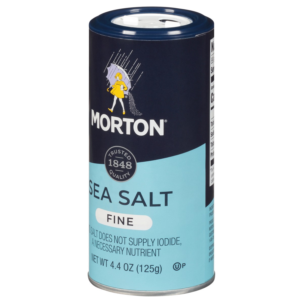 slide 3 of 12, Morton Fine Sea Salt 4.4 oz, 4.4 oz