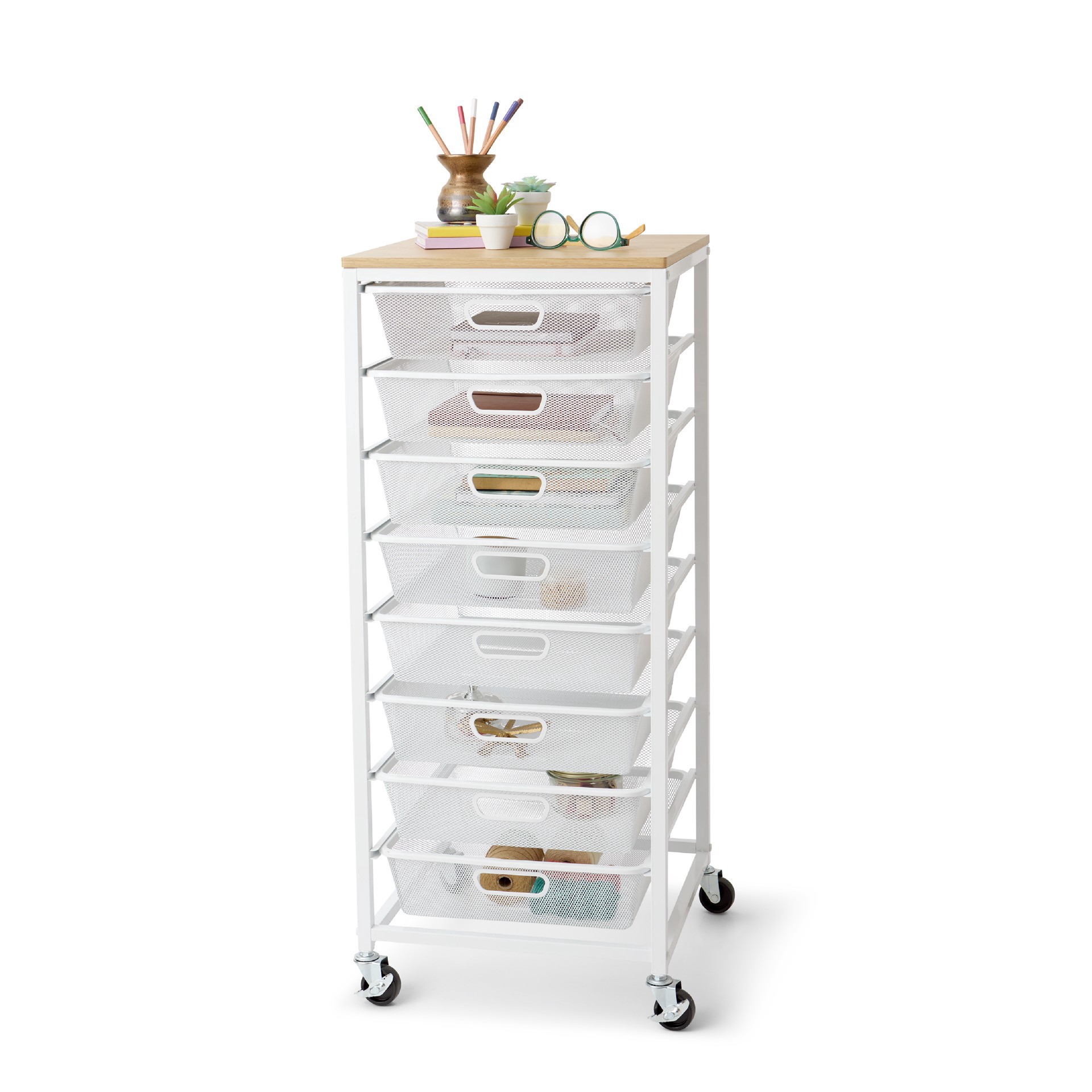 slide 5 of 5, Metro 8-Drawer Rolling Cart By Simply Tidy, 15 in x 16 in x 37 in