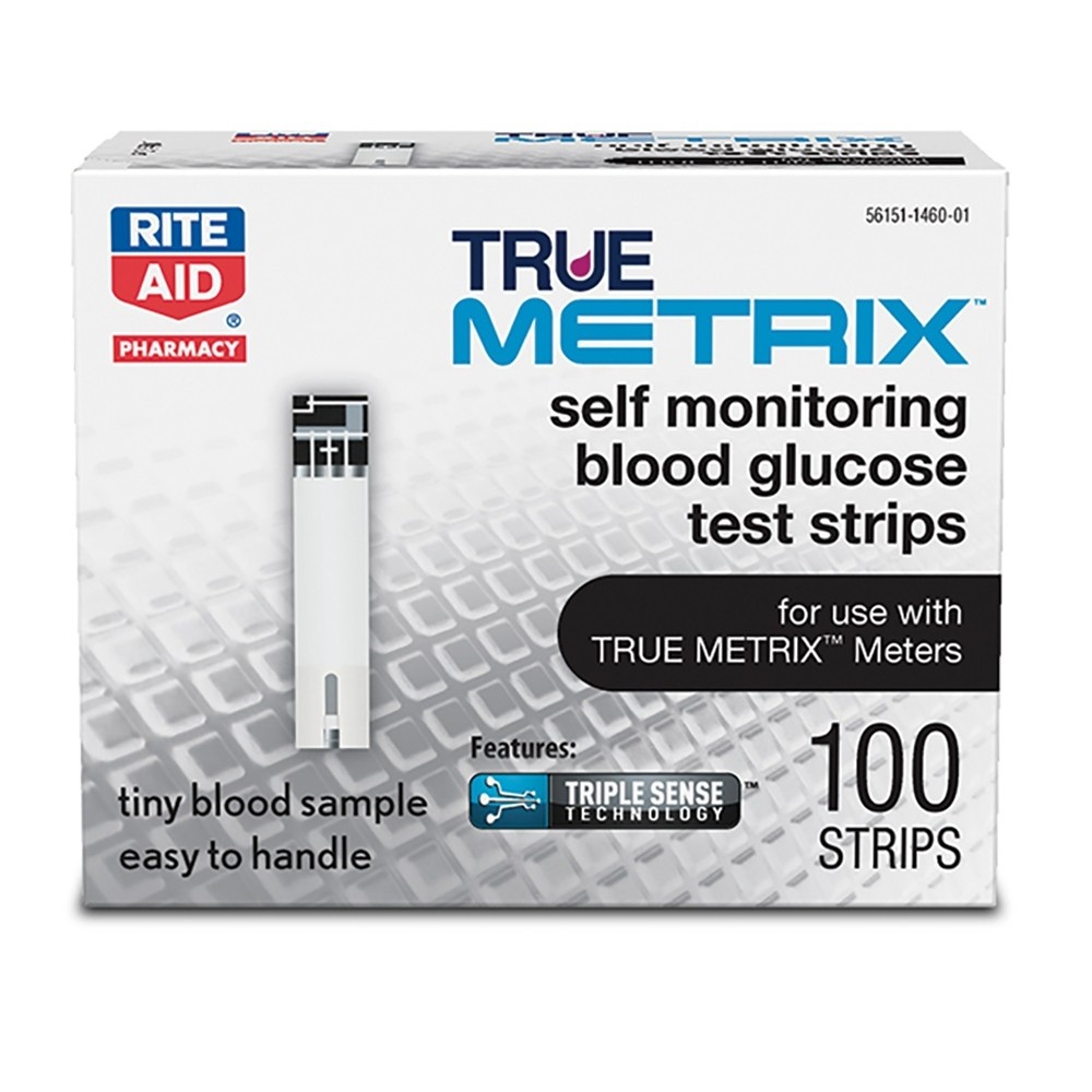 slide 1 of 1, Rite Aid Ra True Metrix Strip, 100 ct