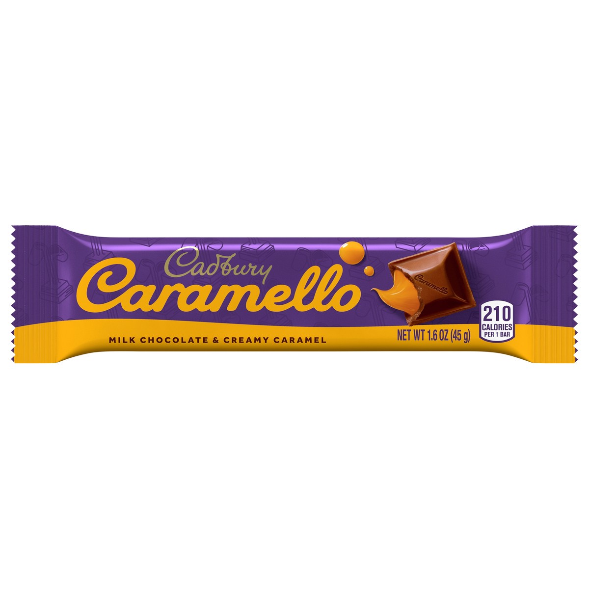 slide 1 of 9, CADBURY CARAMELLO Milk Chocolate Caramel Candy Bar, 1.6 oz, 1.6 oz