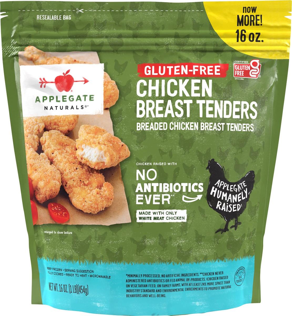 slide 2 of 12, Applegate Natural Gluten-Free Breaded Chicken Breast Tenders, 16oz (Frozen), 16 oz
