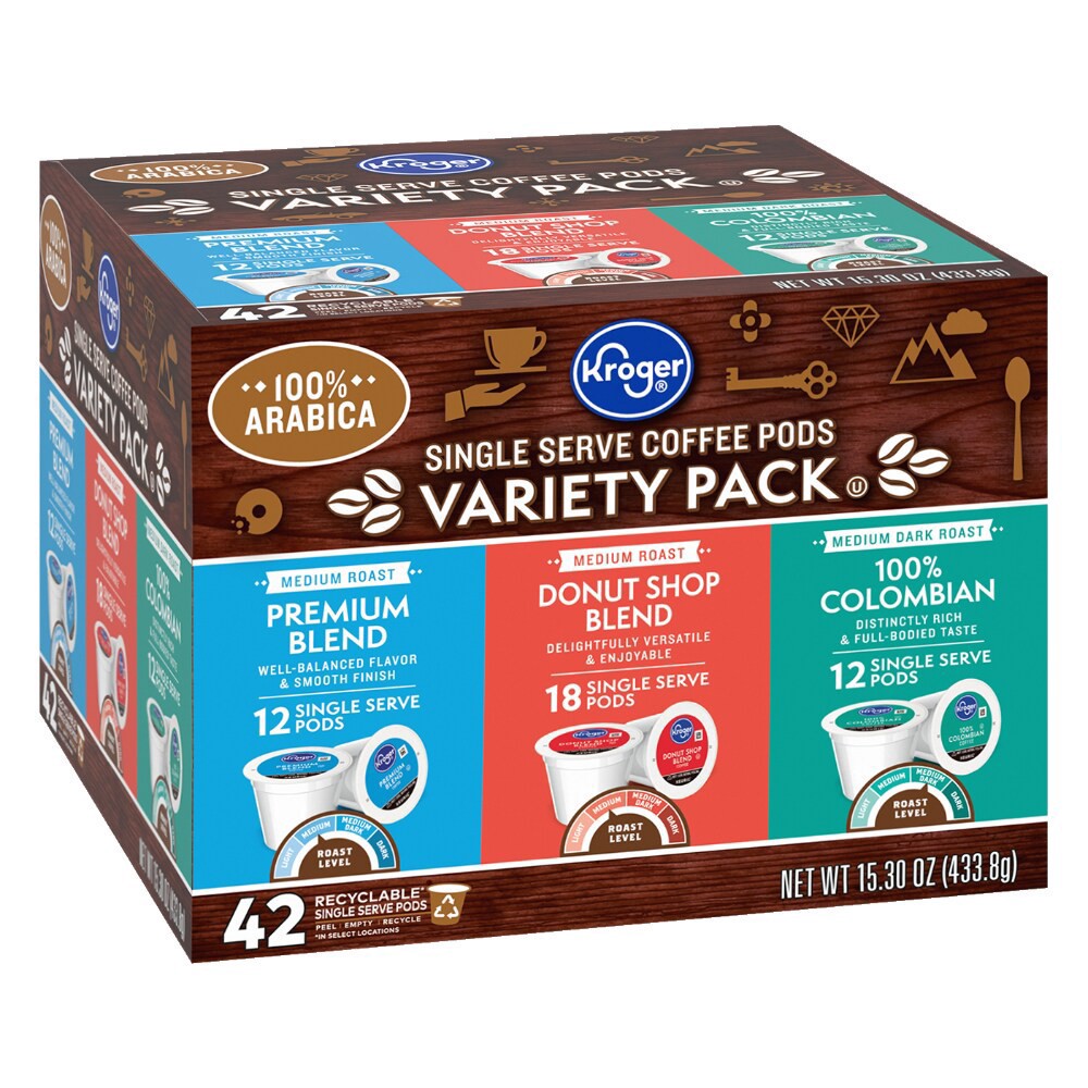 slide 4 of 4, Kroger Variety Pack Coffee Single Serve Cups - 42 ct, 42 ct