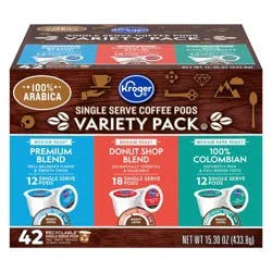Kroger Variety Pack Coffee Single Serve Cups - 42 ct