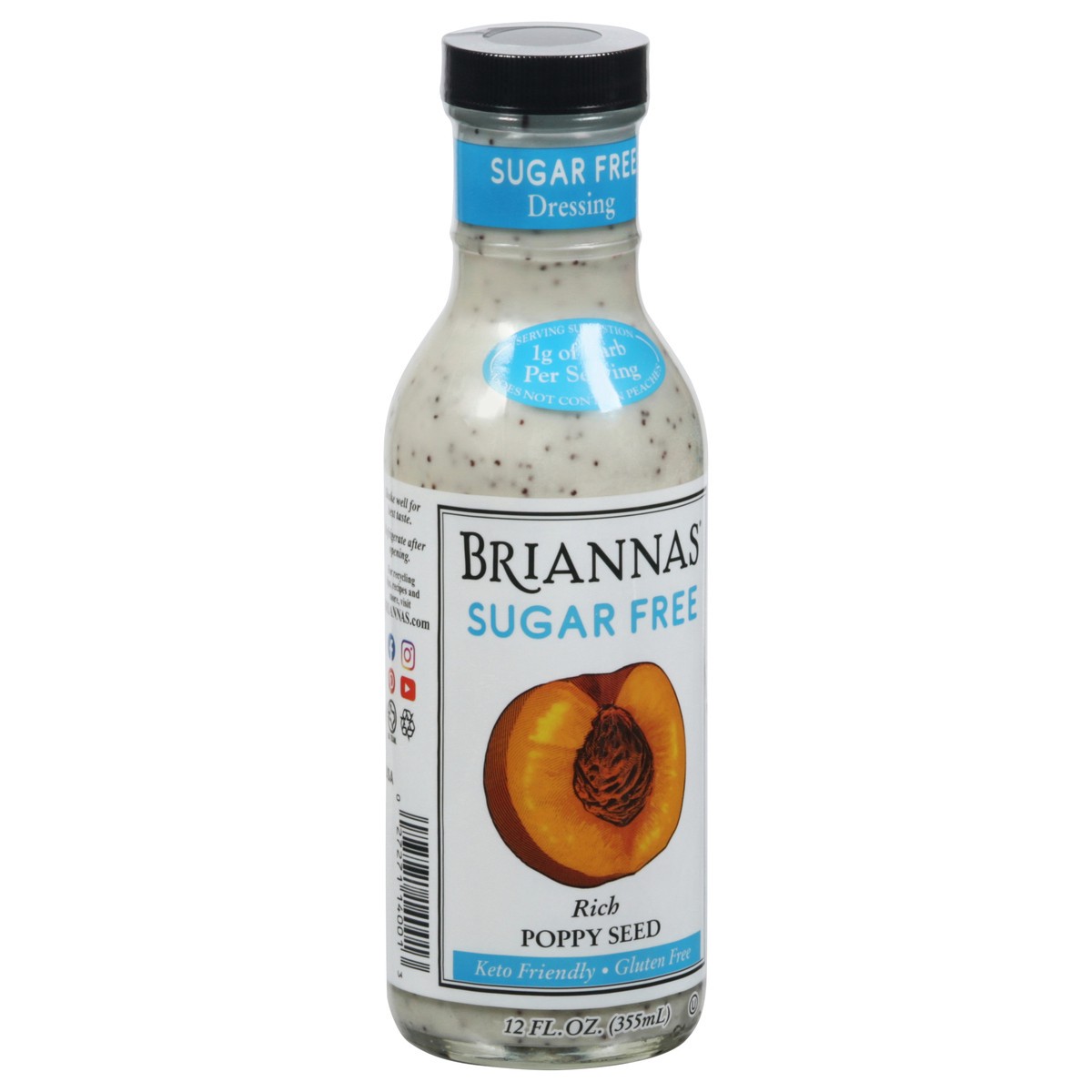 slide 4 of 9, BRIANNAS Sugar Free Poppy Seed Dressing, 12 oz