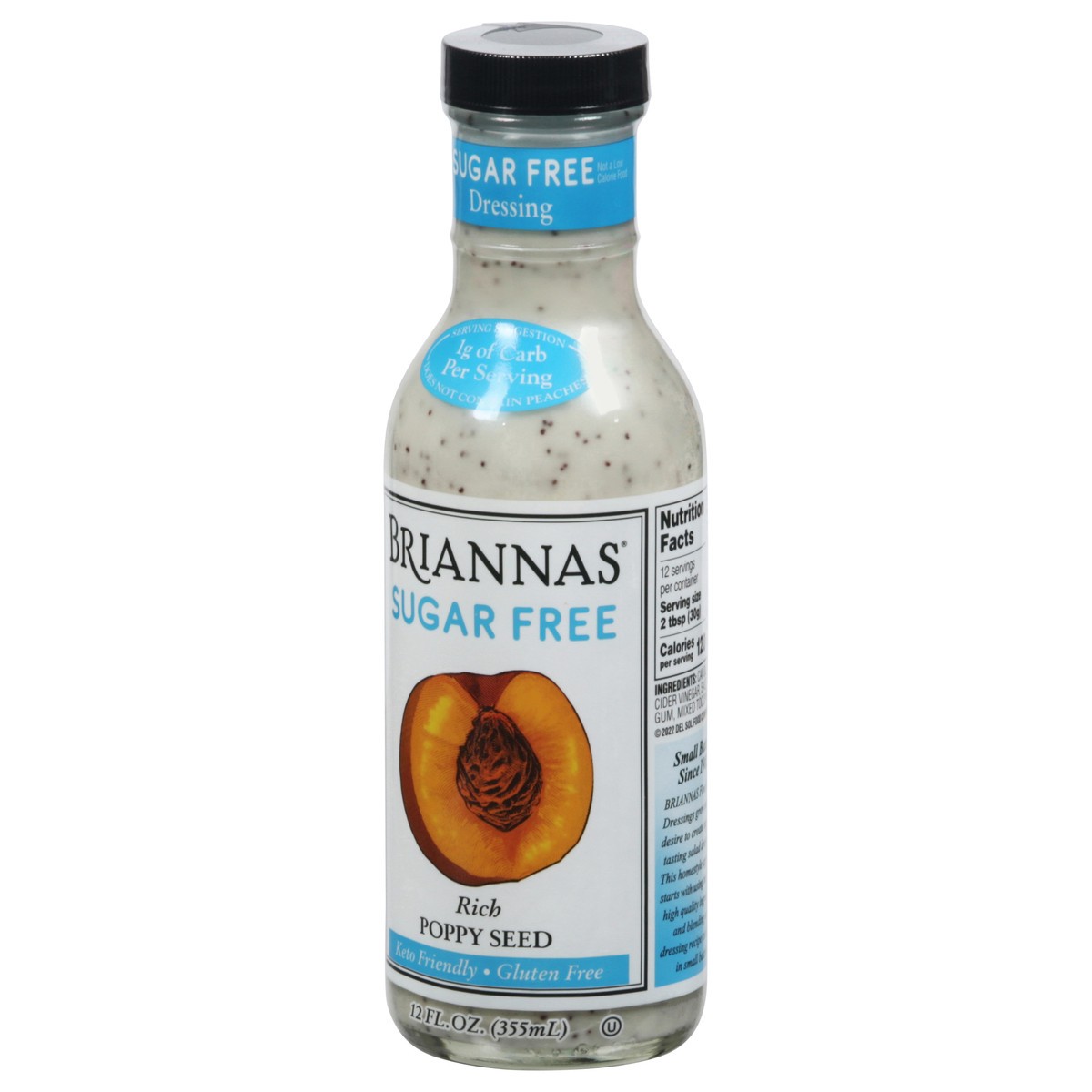 slide 9 of 9, BRIANNAS Sugar Free Poppy Seed Dressing, 12 oz
