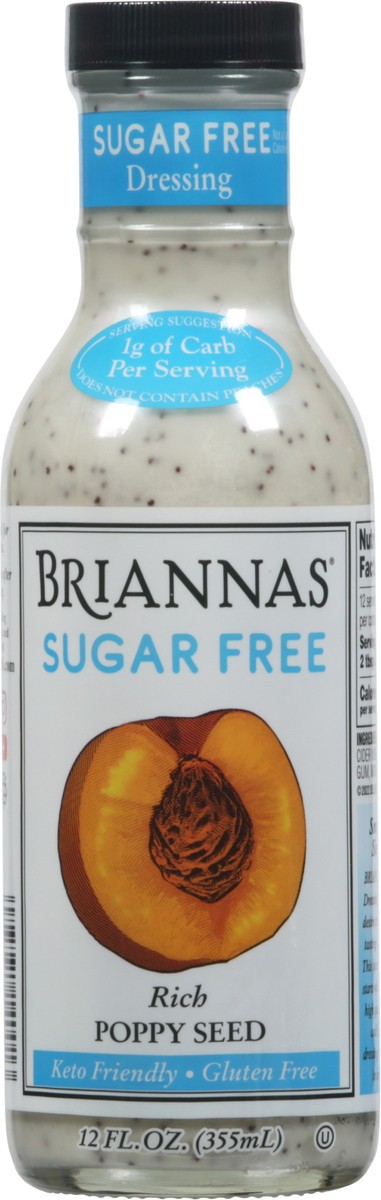 slide 6 of 9, BRIANNAS Sugar Free Poppy Seed Dressing, 12 oz