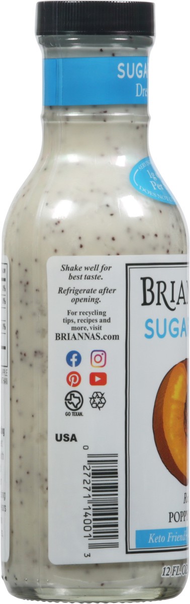 slide 5 of 9, BRIANNAS Sugar Free Poppy Seed Dressing, 12 oz