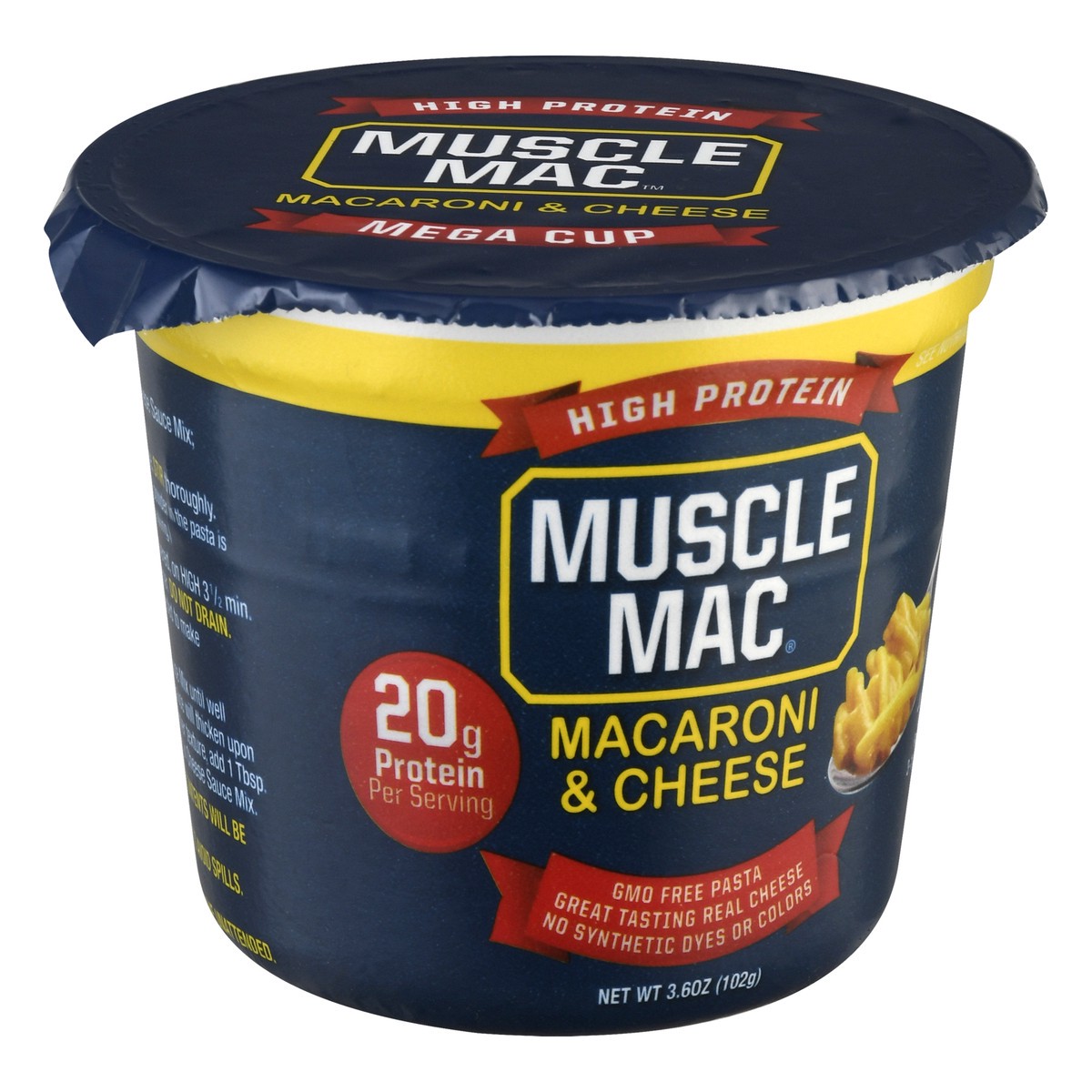 slide 3 of 9, Muscle Mac High Protein Macaroni & Cheese Cup, 3.6 oz