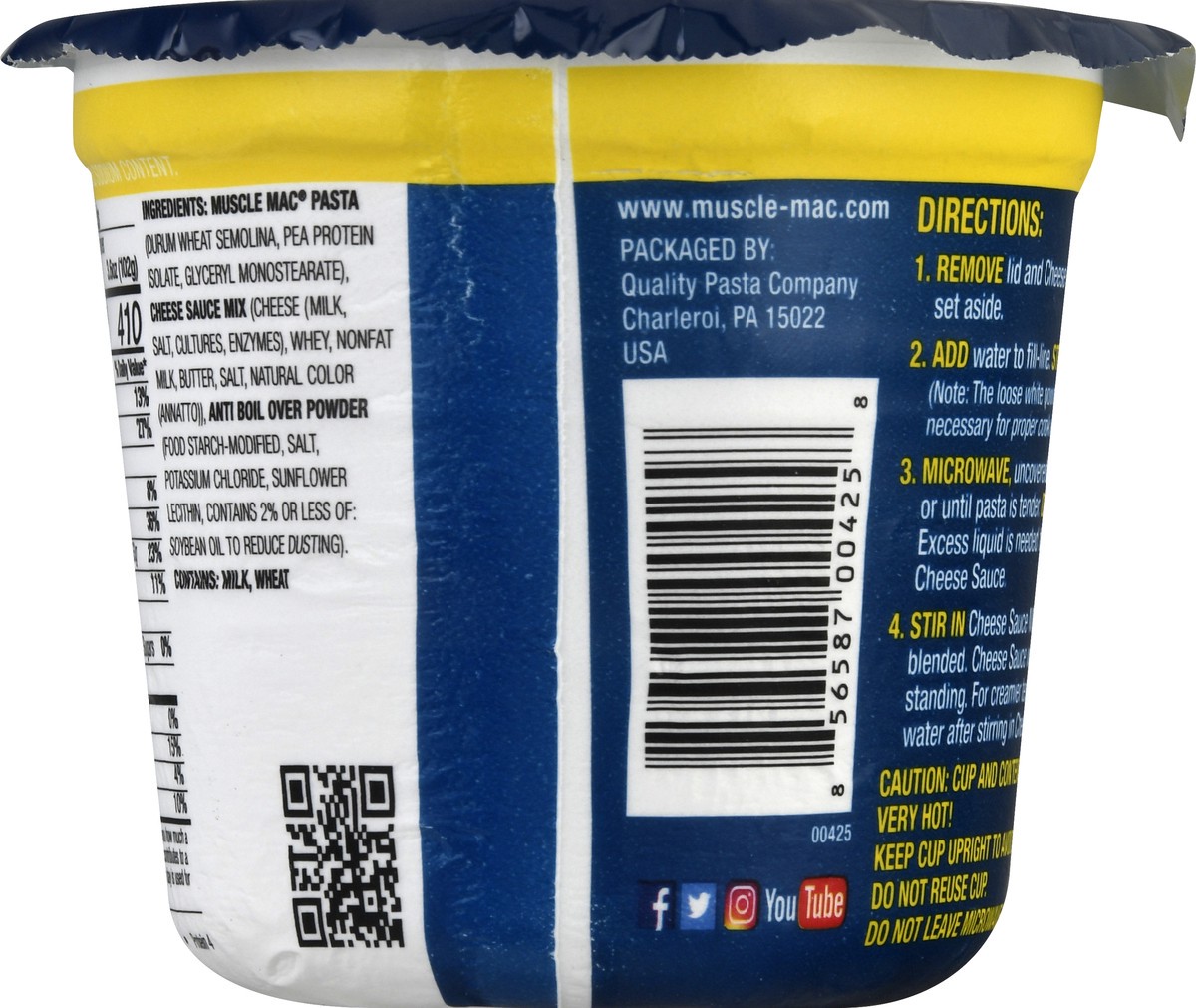 slide 7 of 9, Muscle Mac High Protein Macaroni & Cheese Cup, 3.6 oz