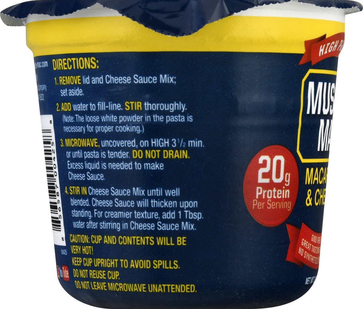 slide 6 of 9, Muscle Mac High Protein Macaroni & Cheese Cup, 3.6 oz