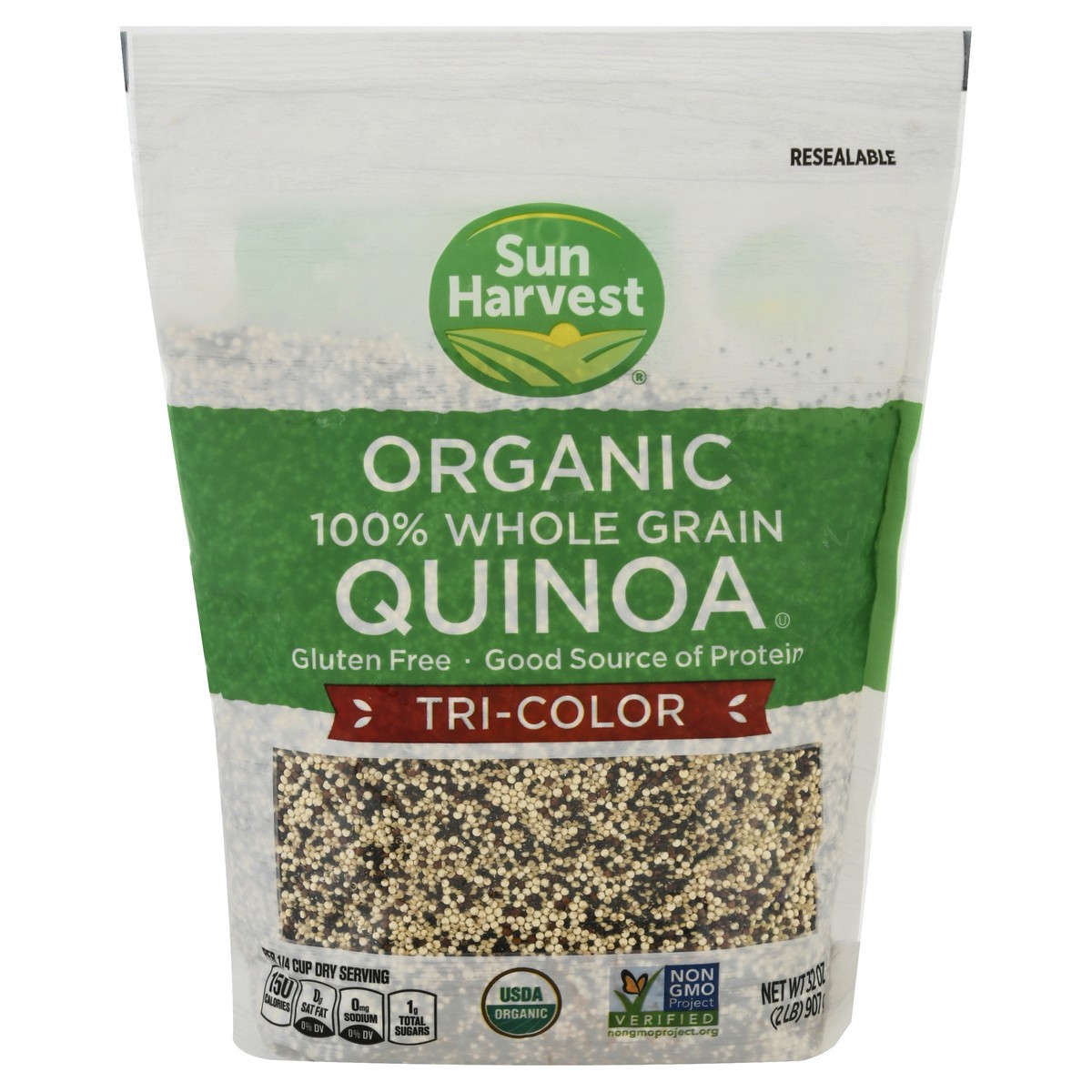 slide 13 of 13, Sun Harvest Quinoa Organic 100% Whole Grain Tri-Color, 32 oz
