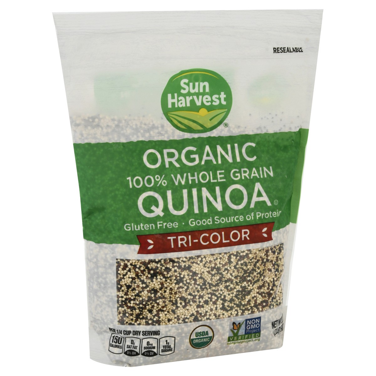 slide 12 of 13, Sun Harvest Quinoa Organic 100% Whole Grain Tri-Color, 32 oz