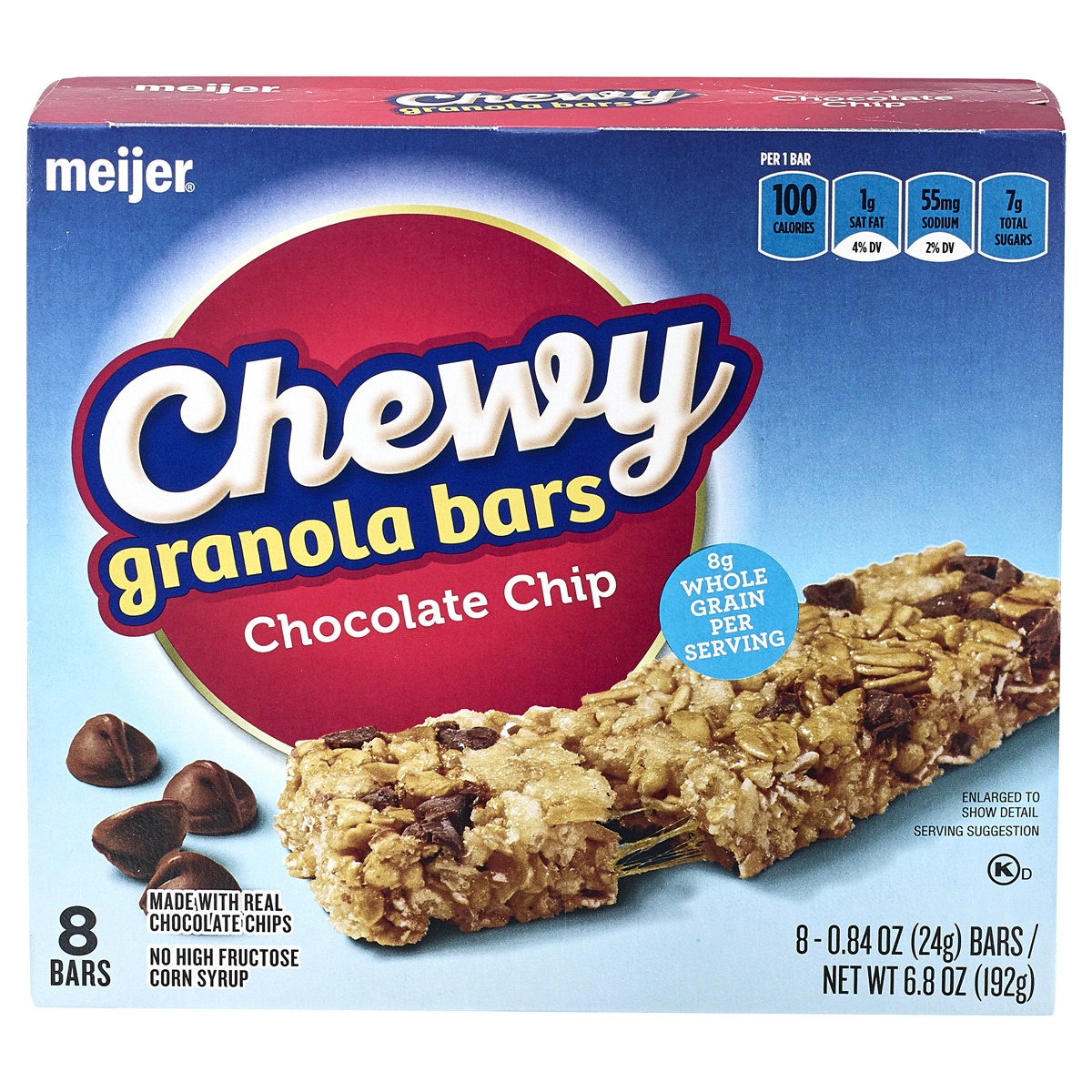 Meijer Chewy Gronola Bars, Chocolate Chip 8 ct Shipt