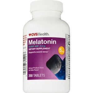 slide 1 of 1, Cvs Health Melatonin Tablets, 5 Mg, 200 Ct, 1 ct