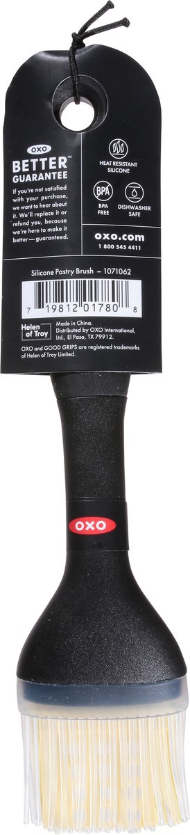 slide 11 of 11, OXO Good Grips Silicone Pastry Brush 1 ea, 7.75 in x 1.5 in x 0.75 in