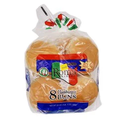 Roma Bakery Hamburger Buns, 8 ct