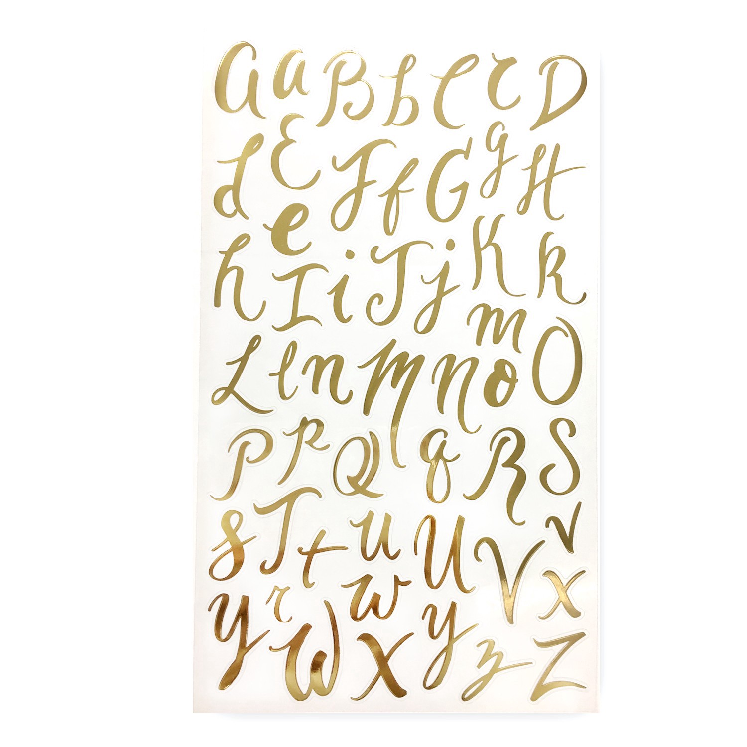 slide 2 of 4, Gold Foil Hand Script Alphabet Stickers By Recollections, 4.38 in x 9.5 in