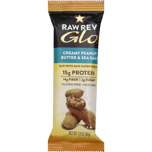 slide 2 of 2, Raw Rev Plant-Based Creamy Peanut Butter & Sea Salt Protein Bar 1.6 oz, 1.6 oz