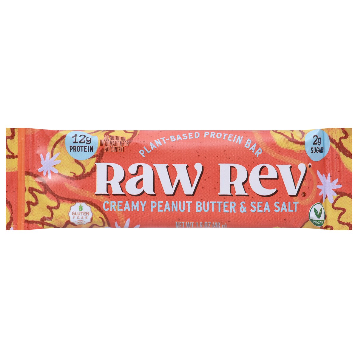 slide 1 of 2, Raw Rev Plant-Based Creamy Peanut Butter & Sea Salt Protein Bar 1.6 oz, 1.6 oz