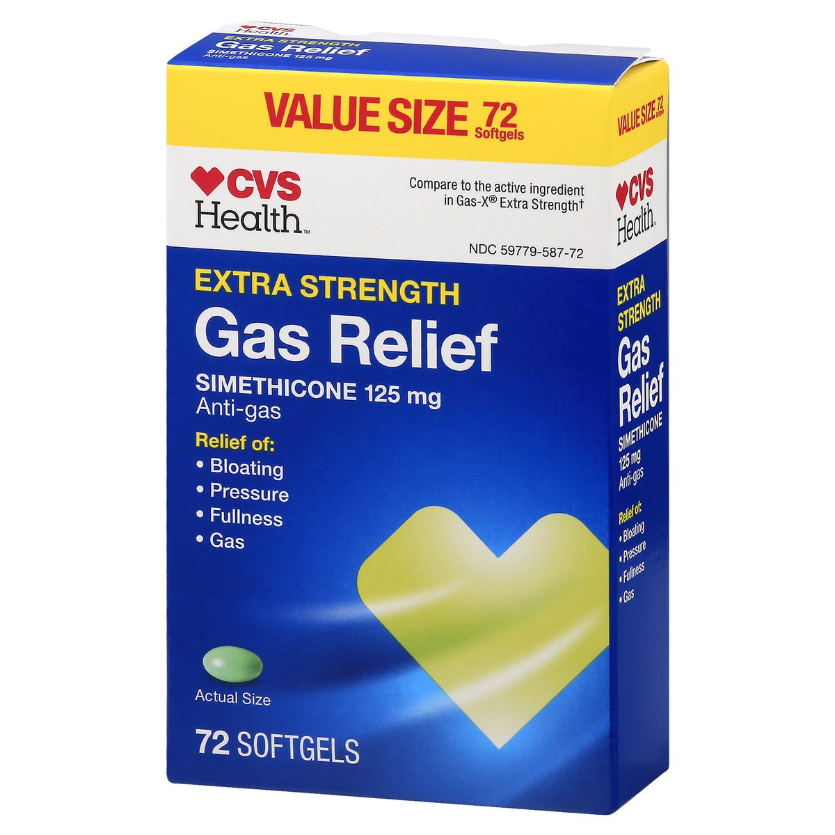 slide 7 of 10, CVS Health Extra Strength Gas Relief Softgels, 72 Ct, 72 ct