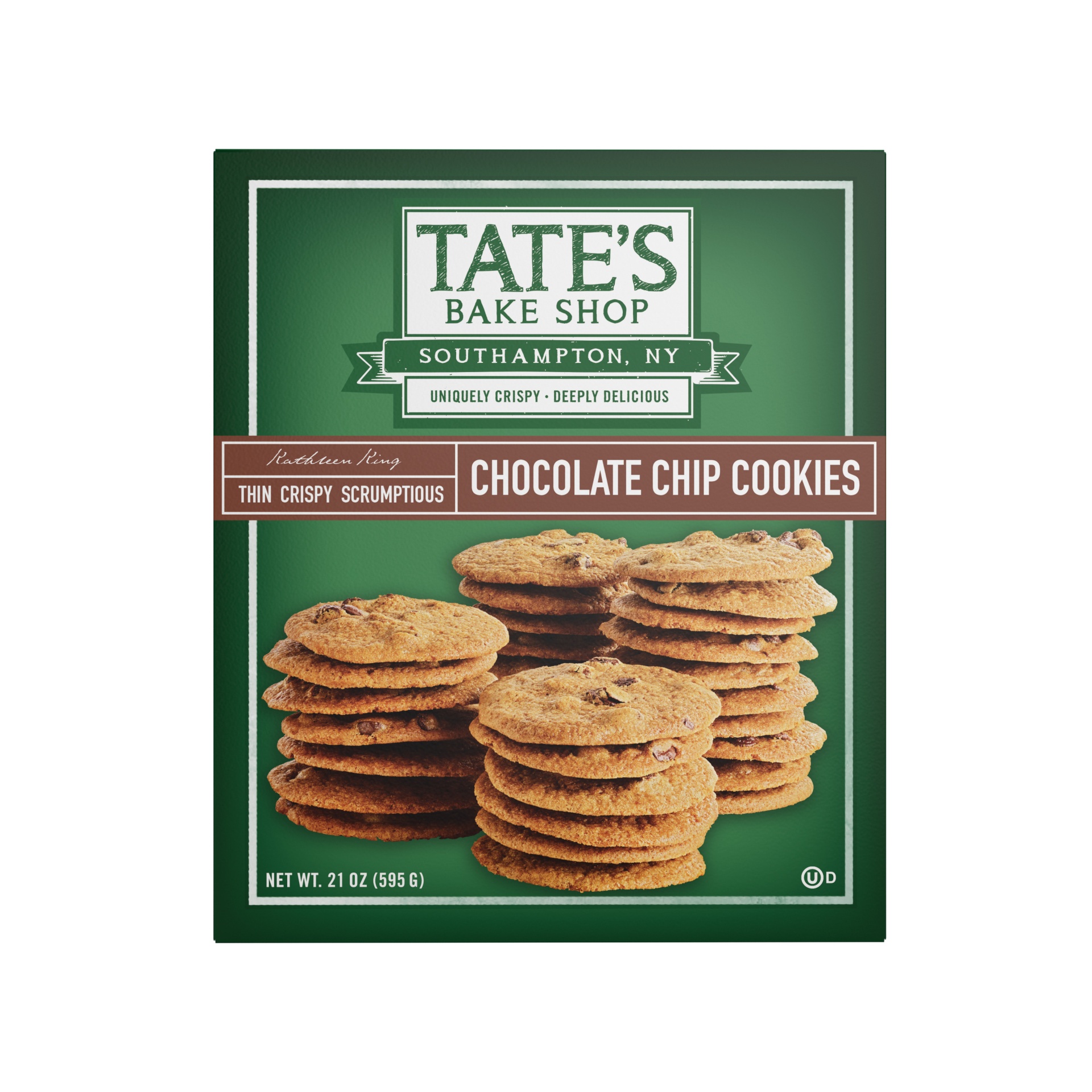 slide 1 of 1, Tate's Bake Shop Chocolate Chip Cookies, 21 oz