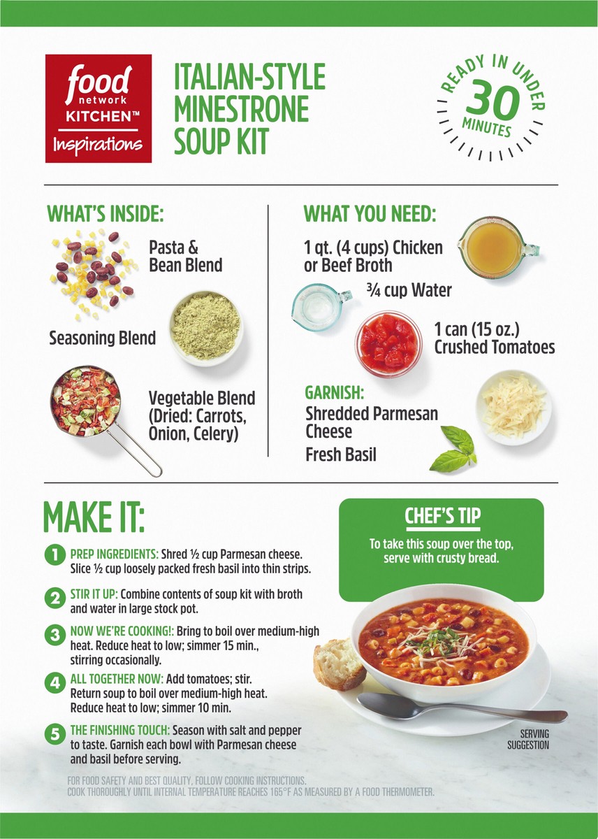 slide 6 of 13, Food Network Inspirations Italian-Style Minestrone Soup Meal Kit, 4.93 oz Box, 4.93 oz