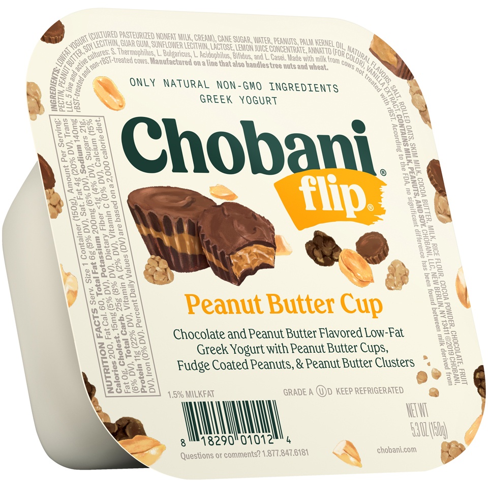 slide 7 of 8, Chobani Flip Greek Peanut Butter Cup Yogurt, 