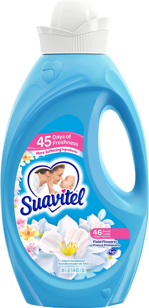 slide 10 of 11, Suavitel Fabric Softener, Field Flowers, 46 Oz., 46 fl oz