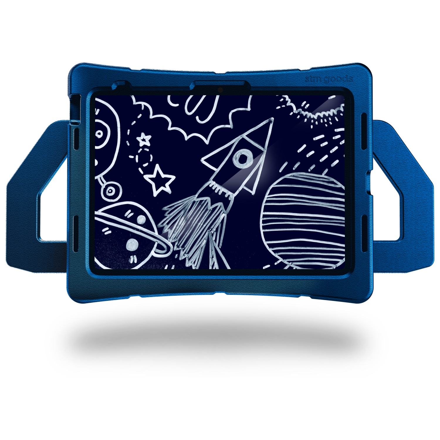 slide 1 of 4, Stm Goods Duxling Ipad (A16/10th Gen) Blue Case For Kids - Ultra-Protective, Two-Handle Design Allows For Easy Carry And Functions As A Multi-Angle Stand - Ideal For Parents, Teachers, Students - Blue, 1 ct