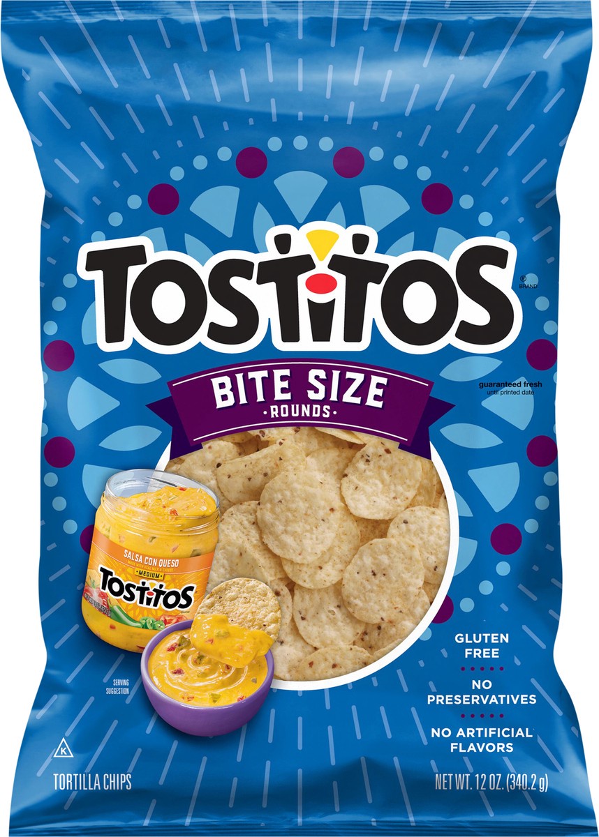 slide 6 of 9, Tostitos Bite Size Tortilla Chips Rounds - 12 oz, 12 oz