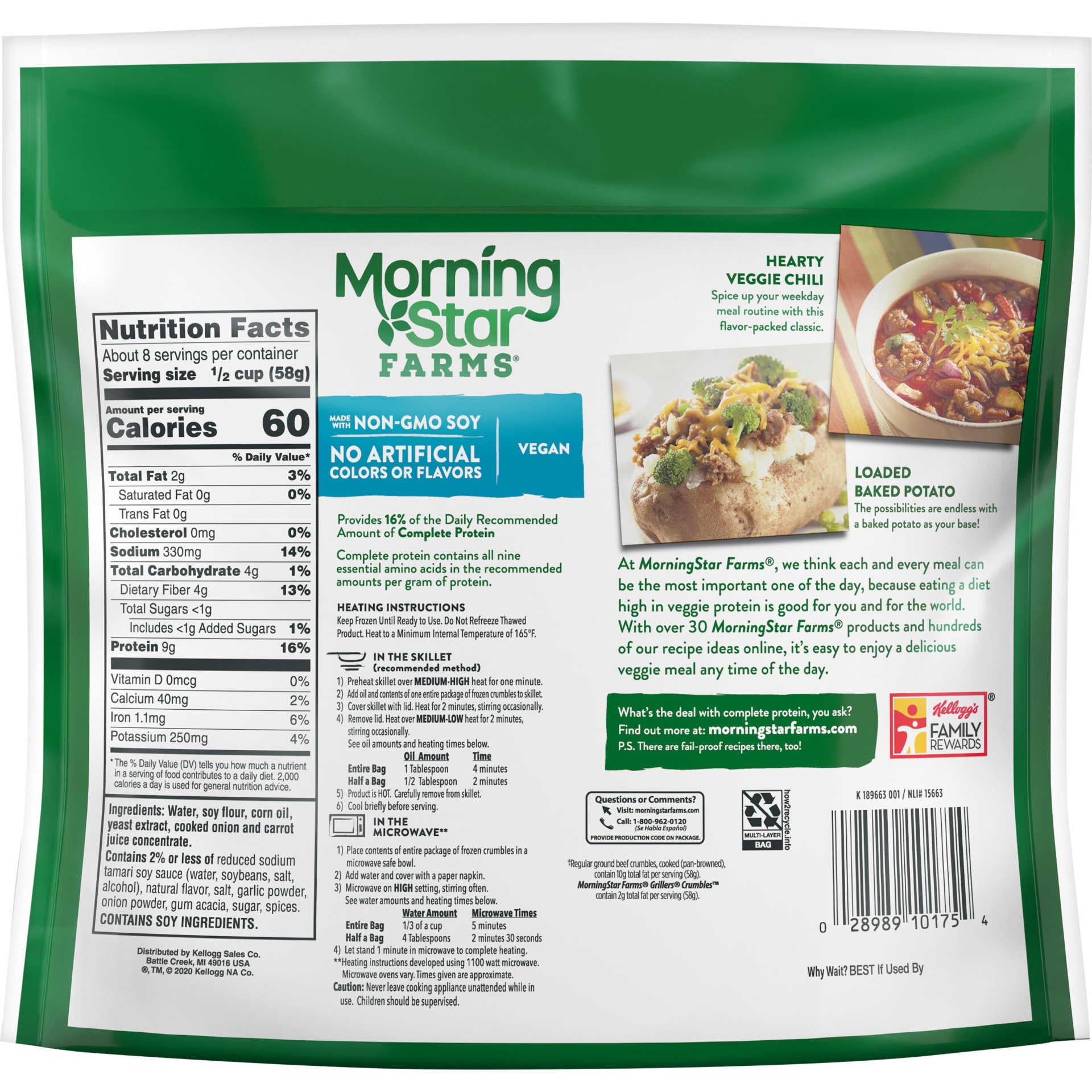 slide 2 of 4, MorningStar Farms Veggie Meal Starters Crumbles, Vegan, 16.2 oz