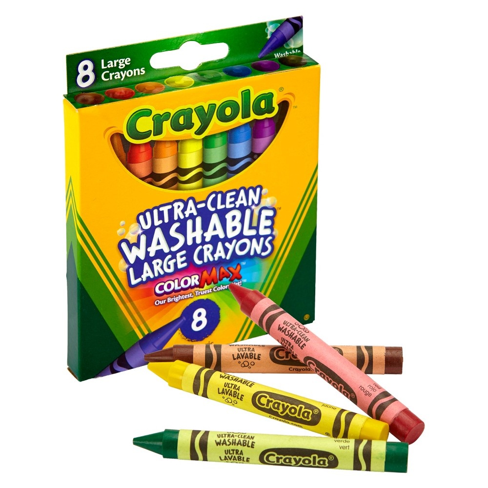 slide 3 of 6, Crayola 8ct Washable Large Crayons, 8 ct