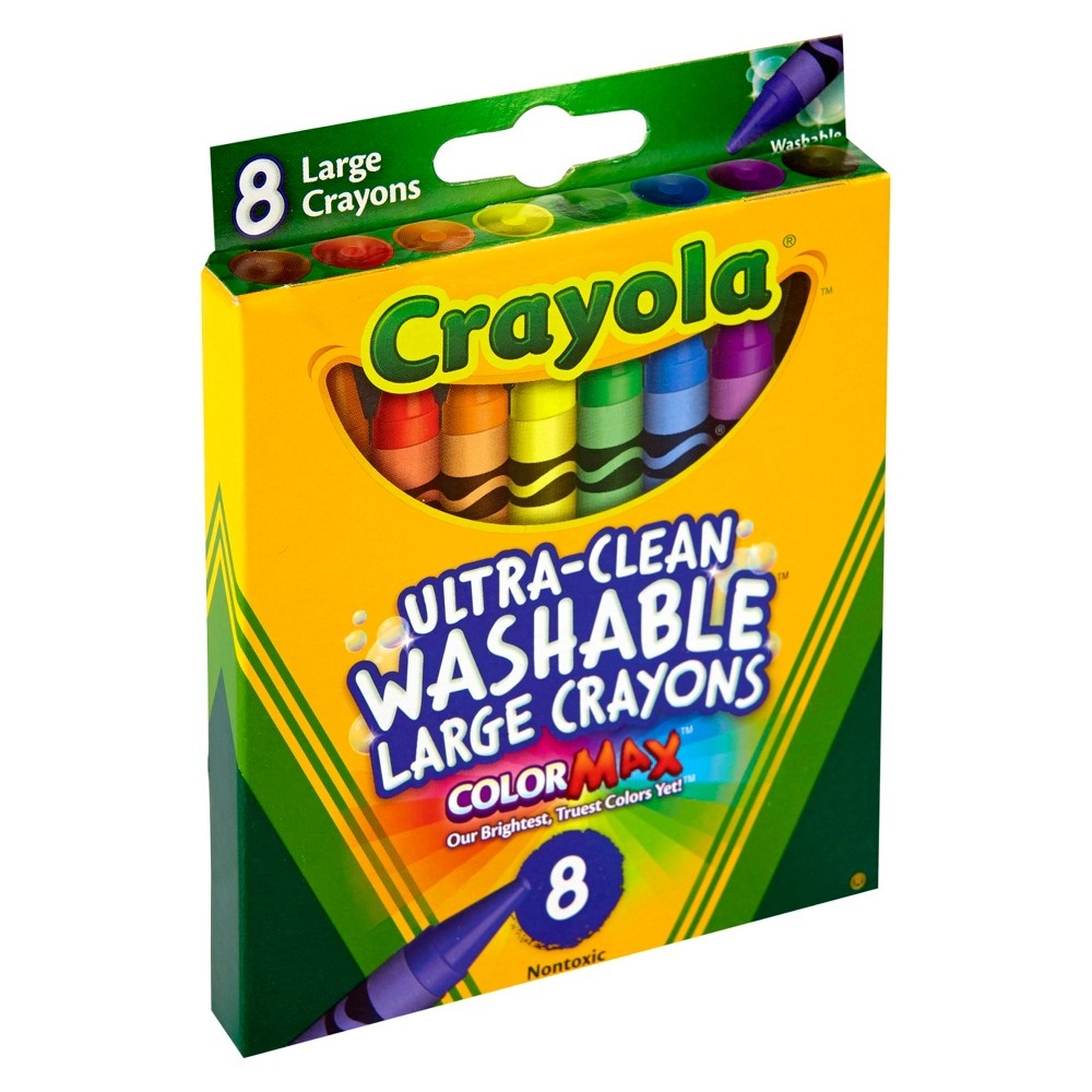 slide 6 of 6, Crayola 8ct Washable Large Crayons, 8 ct